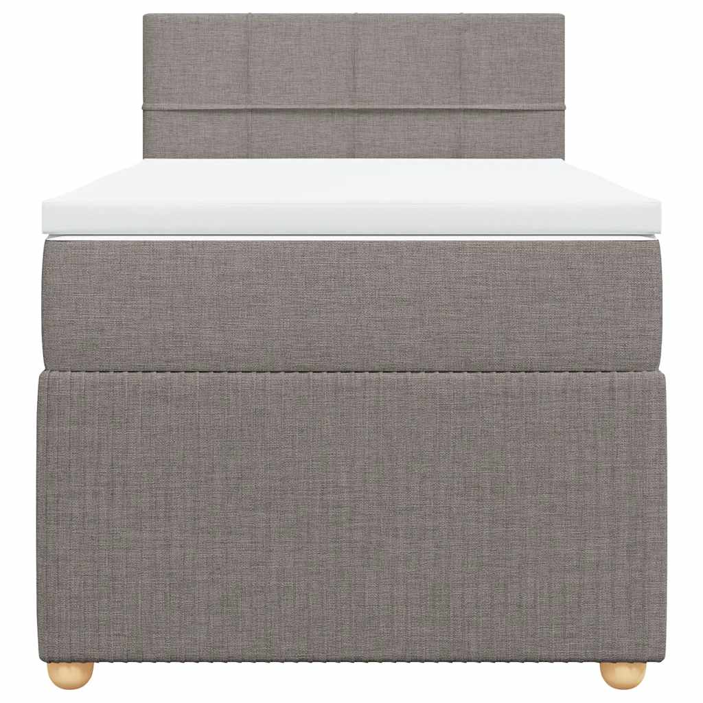 Giroletto a Molle con Materasso Tortora 90x190 cm in Tessuto