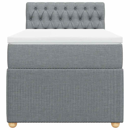 Giroletto a Molle con Materasso Grigio Chiaro 90x190 cm Tessuto - homemem39