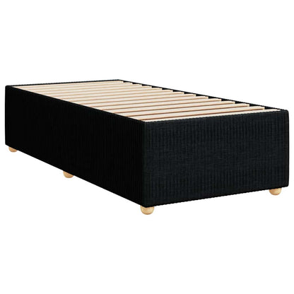 Giroletto a Molle con Materasso Nero 90x190 cm in Tessuto