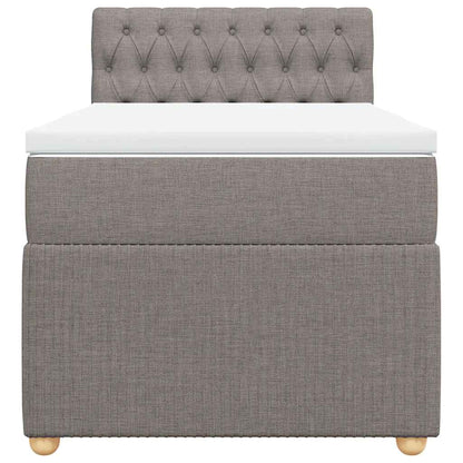 Giroletto a Molle con Materasso Tortora 90x190 cm in Tessuto - homemem39