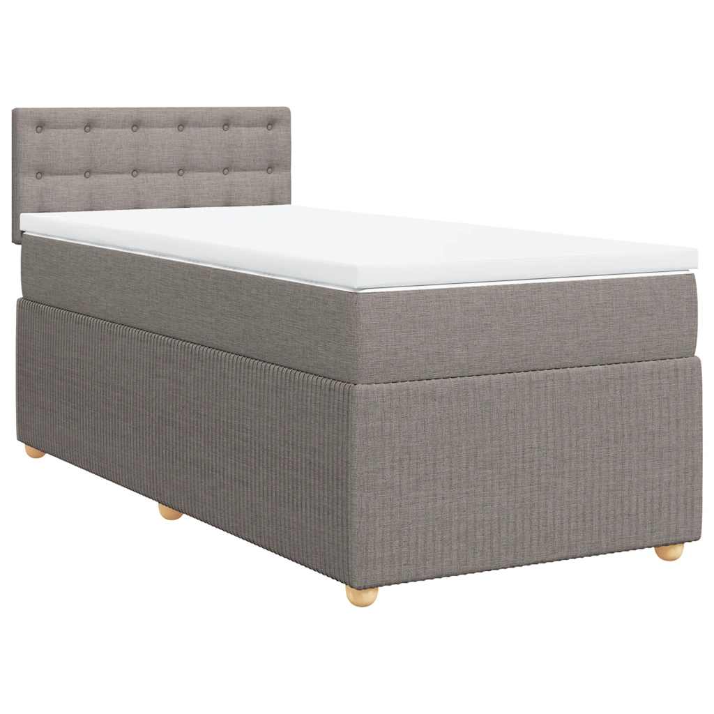 Giroletto a Molle con Materasso Tortora 90x190 cm in Tessuto