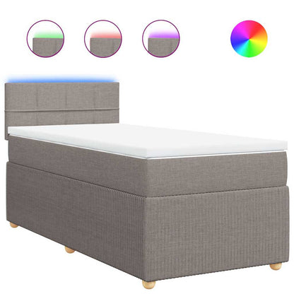 Giroletto a Molle con Materasso Tortora 90x200 cm inTessuto | homemem39