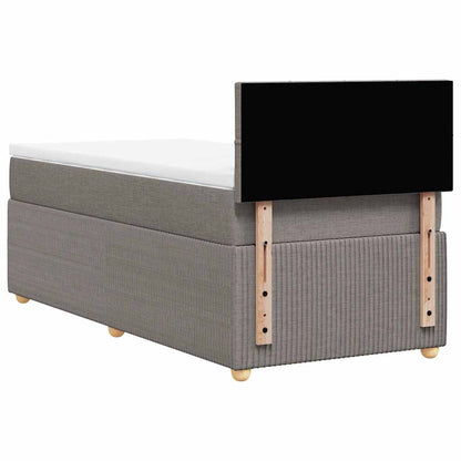 Giroletto a Molle con Materasso Tortora 90x200 cm inTessuto | homemem39