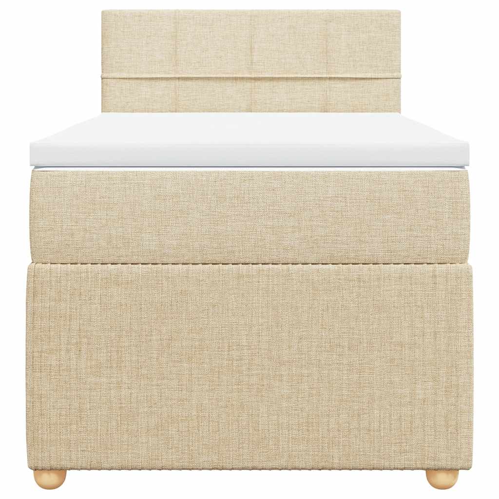 Giroletto a Molle con Materasso Crema 90x200 cm inTessuto - homemem39