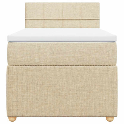 Giroletto a Molle con Materasso Crema 90x200 cm inTessuto - homemem39