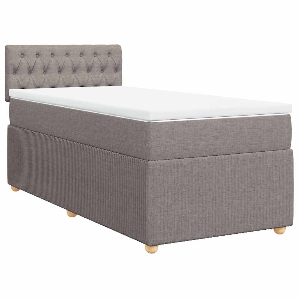 Giroletto a Molle con Materasso Tortora 90x200 cm inTessuto | homemem39
