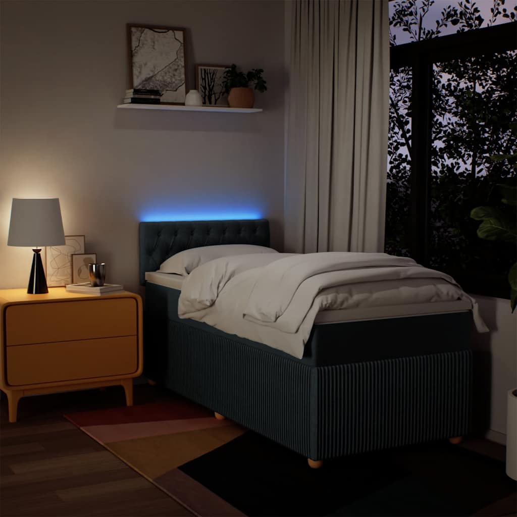 Giroletto a Molle con Materasso Blu 90x200 cm inTessuto - homemem39