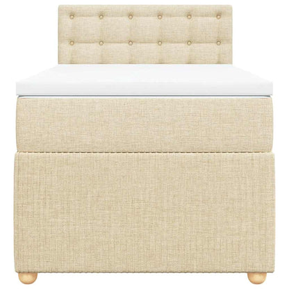 Giroletto a Molle con Materasso Crema 90x200 cm inTessuto - homemem39