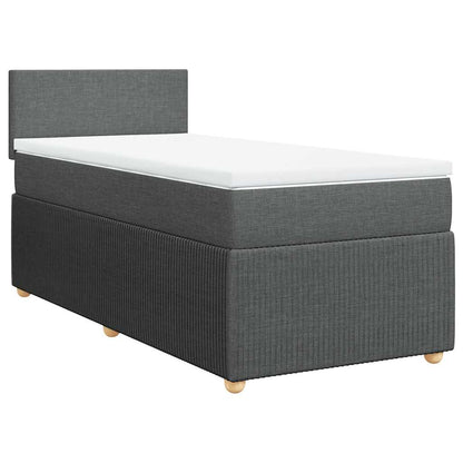 Giroletto a Molle con Materasso Grigio Scuro 100x200 cm Tessuto | homemem39
