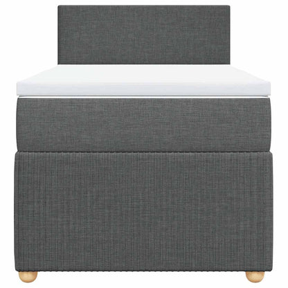 Giroletto a Molle con Materasso Grigio Scuro 100x200 cm Tessuto | homemem39