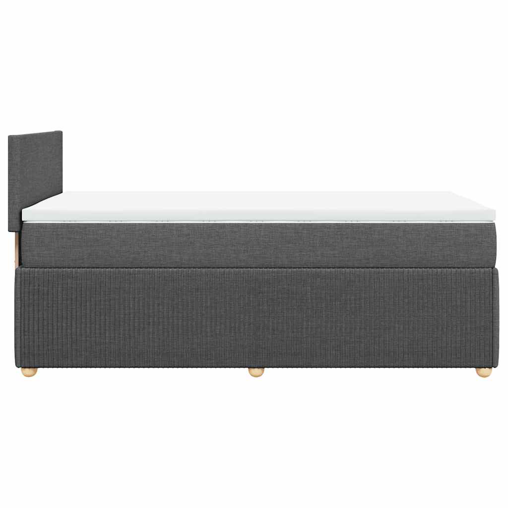 Giroletto a Molle con Materasso Grigio Scuro 100x200 cm Tessuto | homemem39