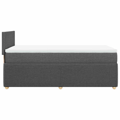 Giroletto a Molle con Materasso Grigio Scuro 100x200 cm Tessuto | homemem39