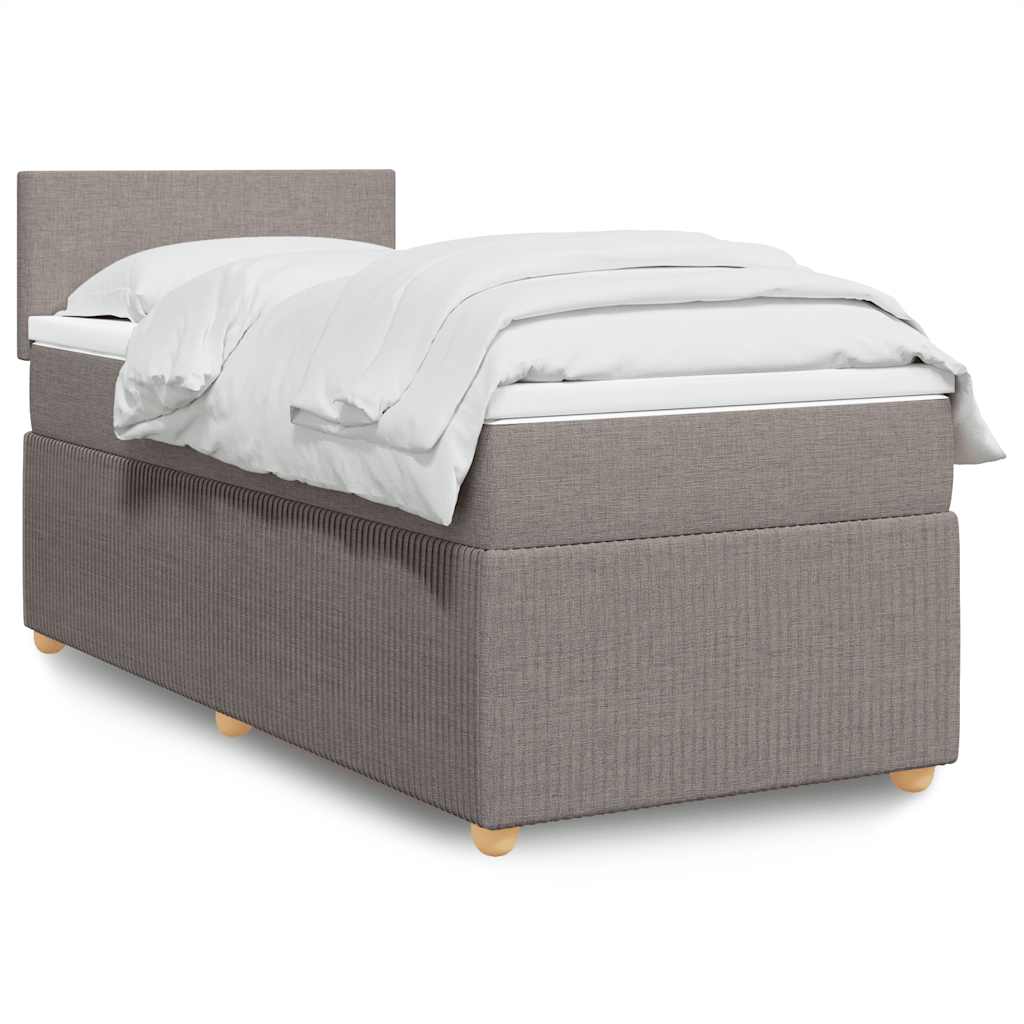 Giroletto a Molle con Materasso Tortora 100x200 cm in Tessuto | homemem39