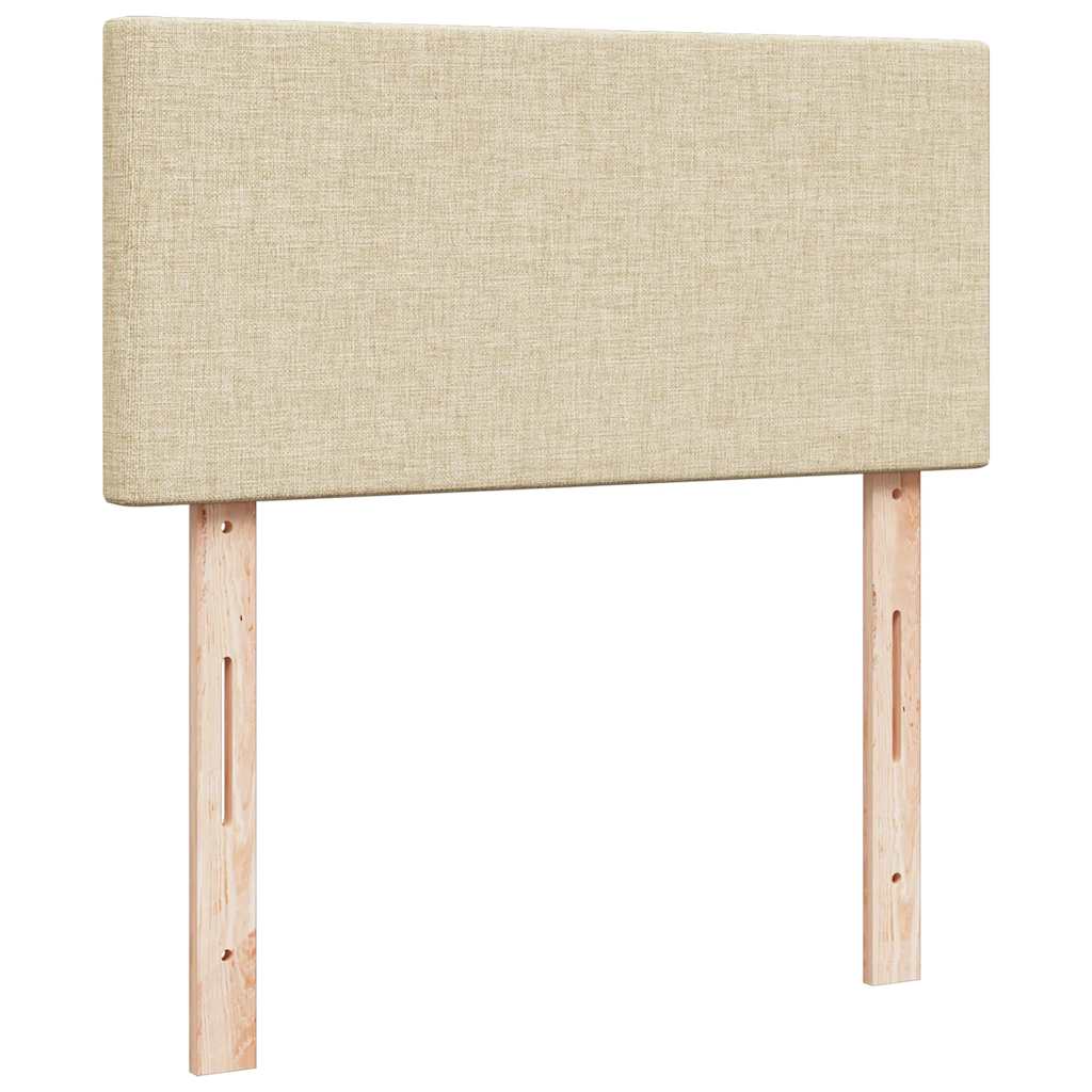 Giroletto a Molle con Materasso Crema 100x200 cm in Tessuto | homemem39