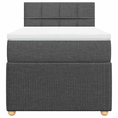 Giroletto a Molle con Materasso Grigio Scuro 100x200 cm Tessuto | homemem39