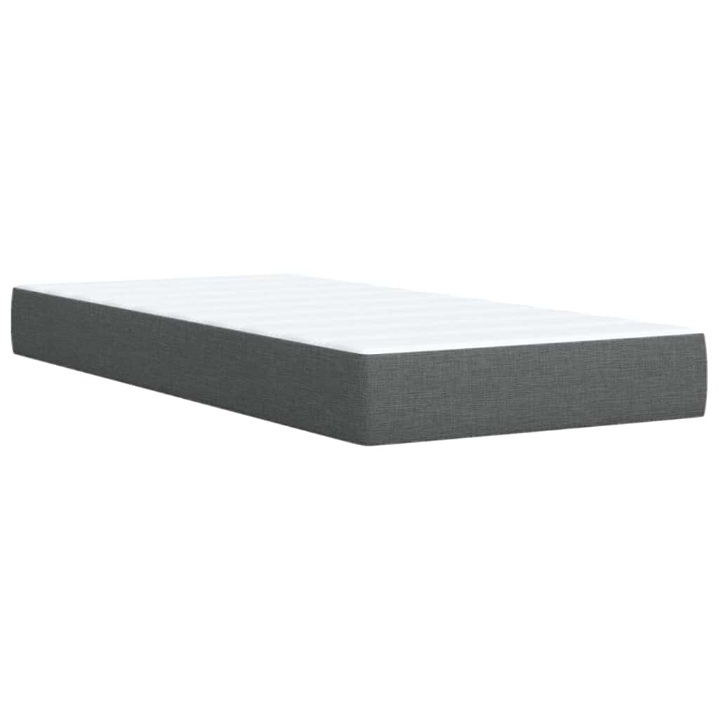 Giroletto a Molle con Materasso Grigio Scuro 100x200 cm Tessuto | homemem39