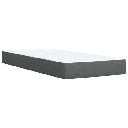 Giroletto a Molle con Materasso Grigio Scuro 100x200 cm Tessuto | homemem39