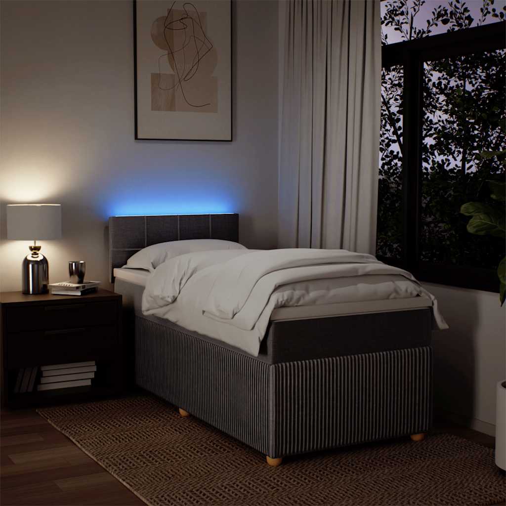 Giroletto a Molle con Materasso Tortora 100x200 cm in Tessuto