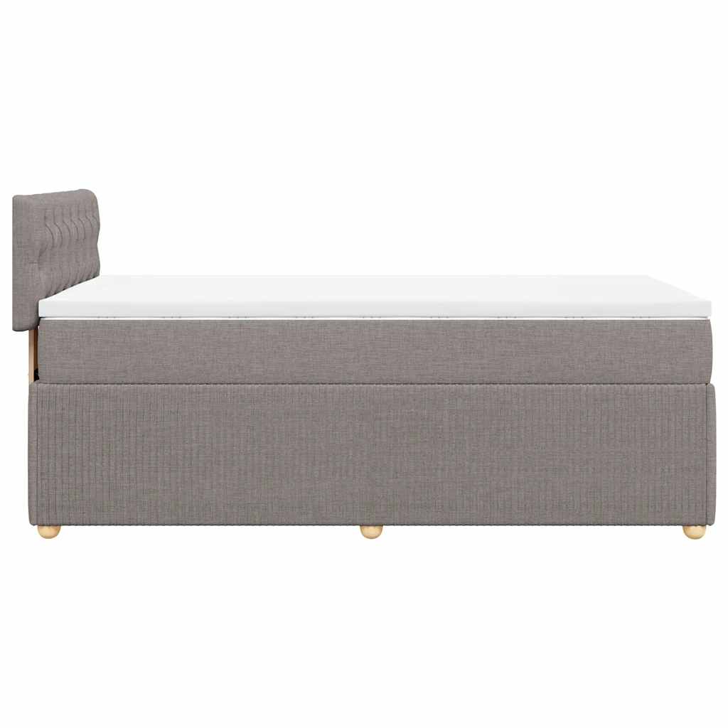 Giroletto a Molle con Materasso Tortora 100x200 cm in Tessuto | homemem39