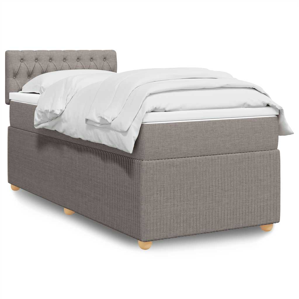 Giroletto a Molle con Materasso Tortora 100x200 cm in Tessuto | homemem39