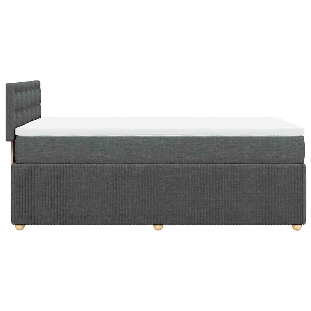 Giroletto a Molle con Materasso Grigio Scuro 100x200 cm Tessuto | homemem39