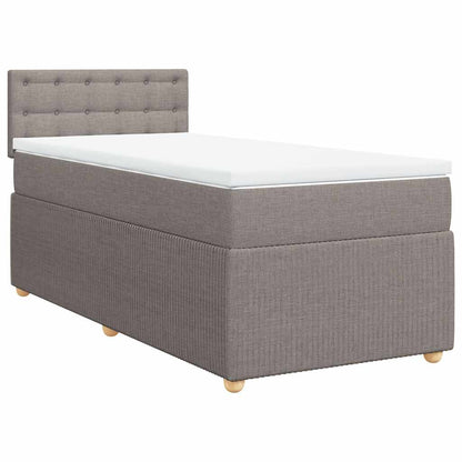 Giroletto a Molle con Materasso Tortora 100x200 cm in Tessuto | homemem39