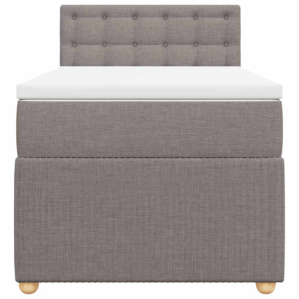 Giroletto a Molle con Materasso Tortora 100x200 cm in Tessuto | homemem39