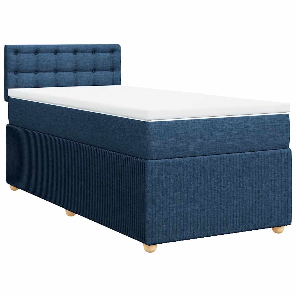 Giroletto a Molle con Materasso Blu 100x200 cm in Tessuto | homemem39