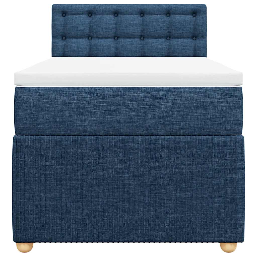 Giroletto a Molle con Materasso Blu 100x200 cm in Tessuto | homemem39