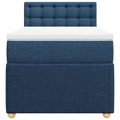 Giroletto a Molle con Materasso Blu 100x200 cm in Tessuto | homemem39
