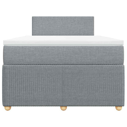 Giroletto a Molle con Materasso Grigio Chiaro 120x190cm Tessuto - homemem39