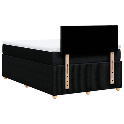 Giroletto a Molle con Materasso Nero 120x190 cm in Tessuto