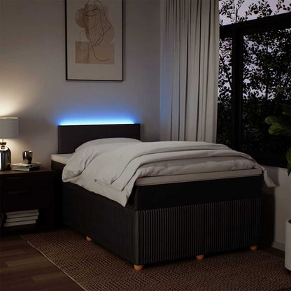 Giroletto a Molle con Materasso Marrone Scuro 120x190cm Tessuto - homemem39