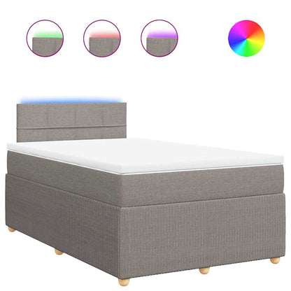 Giroletto a Molle con Materasso Tortora 120x190 cm in Tessuto - homemem39