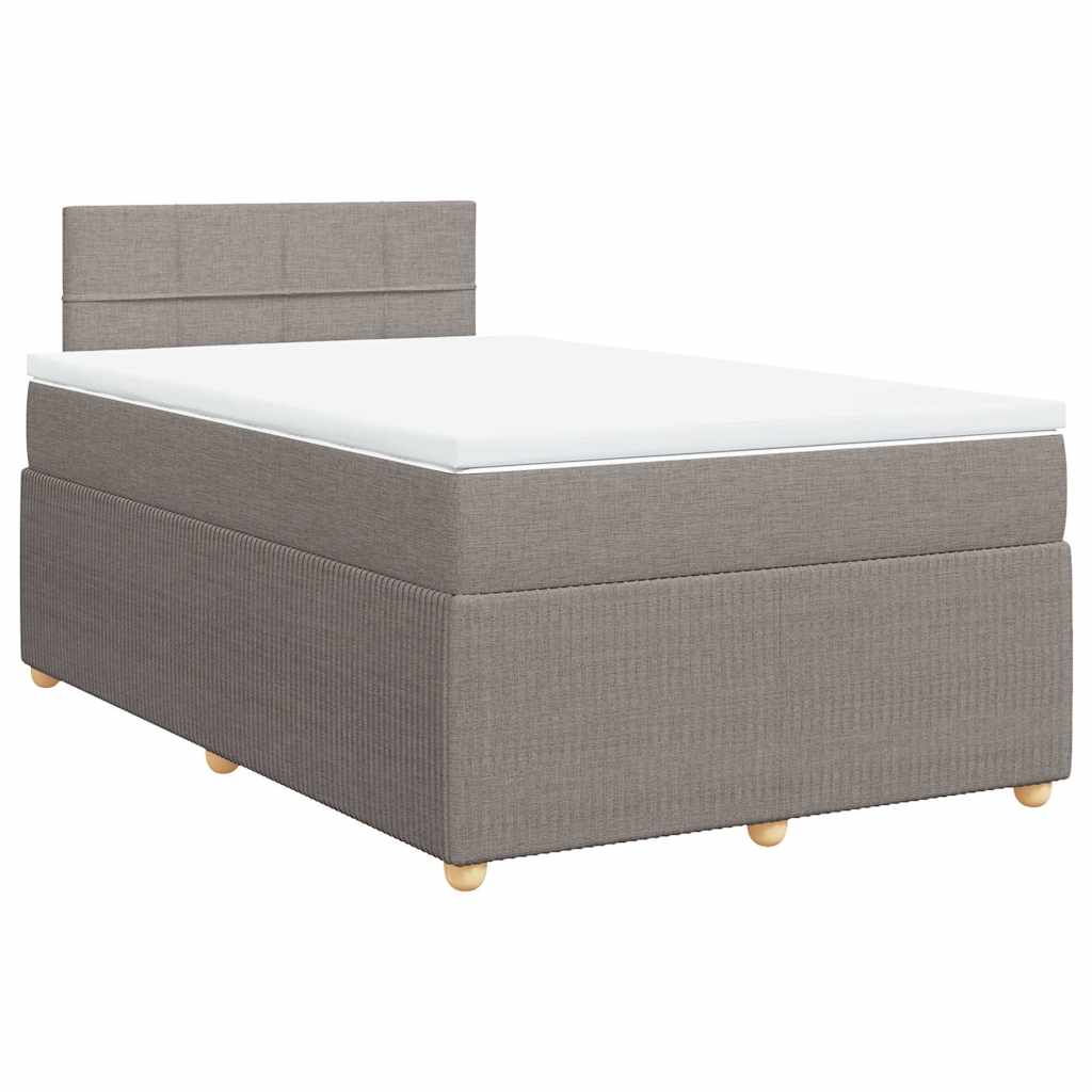 Giroletto a Molle con Materasso Tortora 120x190 cm in Tessuto