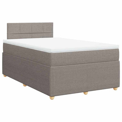 Giroletto a Molle con Materasso Tortora 120x190 cm in Tessuto