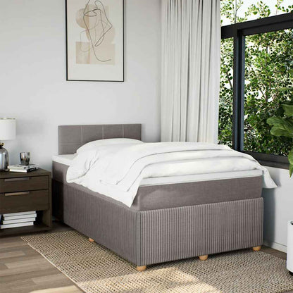 Giroletto a Molle con Materasso Tortora 120x190 cm in Tessuto