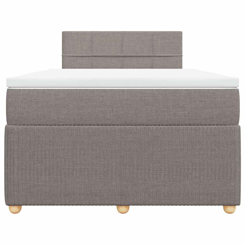 Giroletto a Molle con Materasso Tortora 120x190 cm in Tessuto