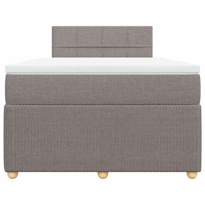 Giroletto a Molle con Materasso Tortora 120x190 cm in Tessuto