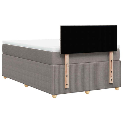 Giroletto a Molle con Materasso Tortora 120x190 cm in Tessuto