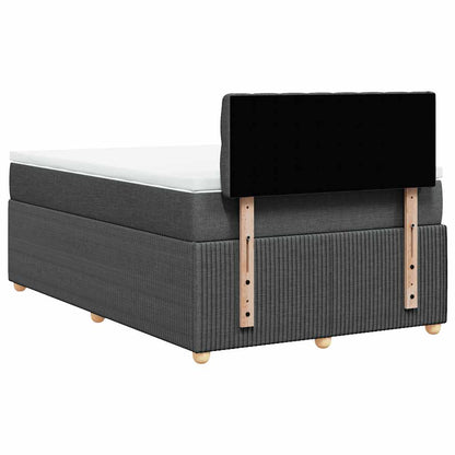 Giroletto a Molle con Materasso Grigio Scuro 120x190cm Tessuto
