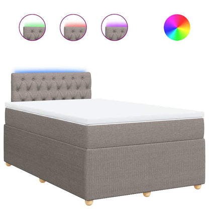 Giroletto a Molle con Materasso Tortora 120x190 cm in Tessuto - homemem39