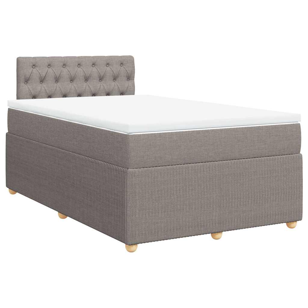 Giroletto a Molle con Materasso Tortora 120x190 cm in Tessuto