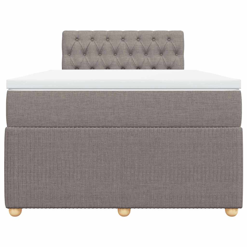 Giroletto a Molle con Materasso Tortora 120x190 cm in Tessuto