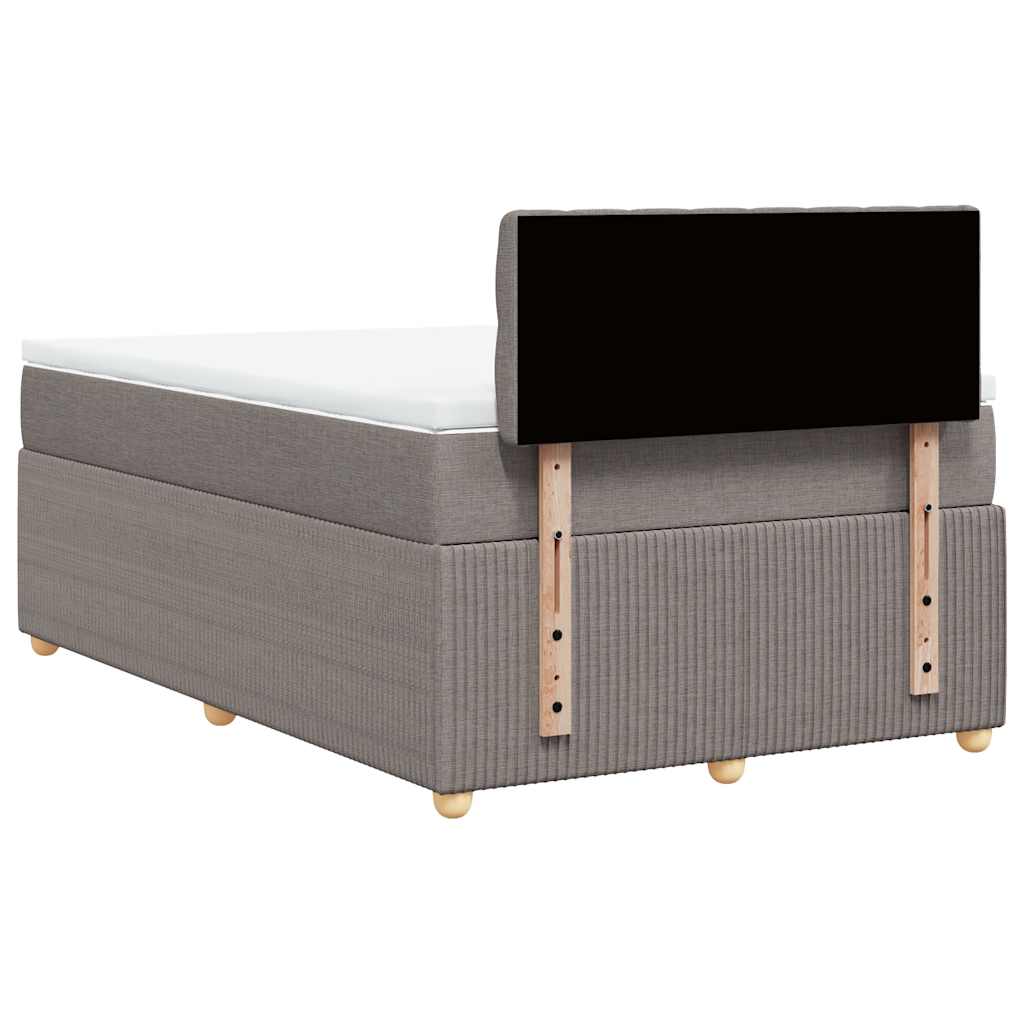 Giroletto a Molle con Materasso Tortora 120x190 cm in Tessuto