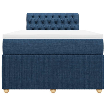 Giroletto a Molle con Materasso Blu 120x190 cm in Tessuto