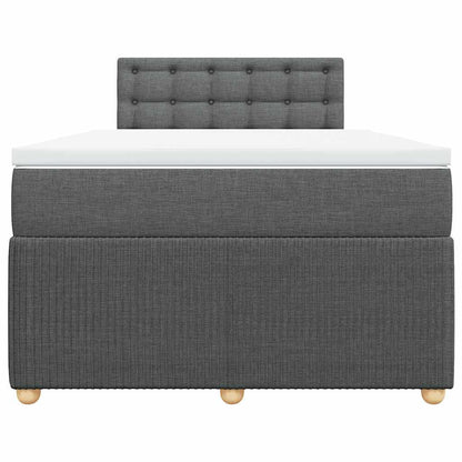 Giroletto a Molle con Materasso Grigio Scuro 120x190cm Tessuto