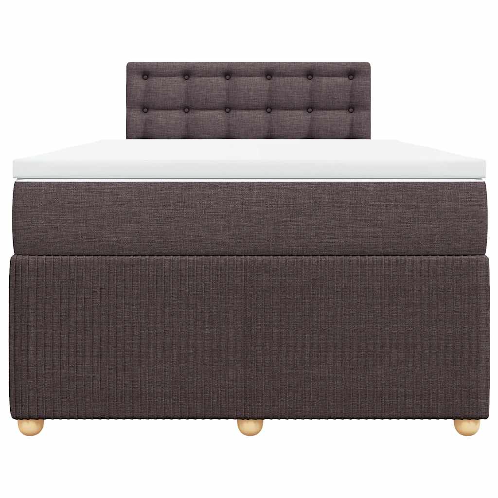 Giroletto a Molle con Materasso Marrone Scuro 120x190cm Tessuto | homemem39