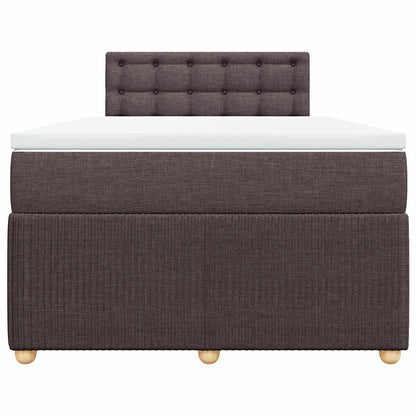 Giroletto a Molle con Materasso Marrone Scuro 120x190cm Tessuto | homemem39