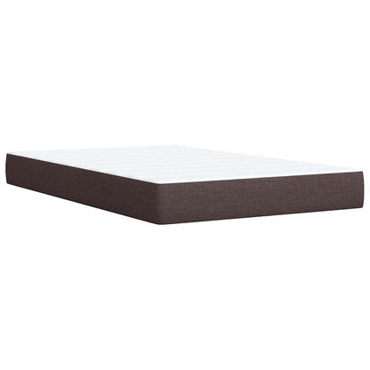 Giroletto a Molle con Materasso Marrone Scuro 120x190cm Tessuto | homemem39